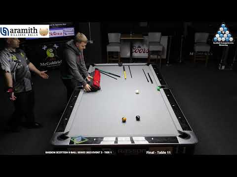 Rasson Scottish 9 Ball Series 2023 Event 3 - Tier 1 + 2 Semis and Final