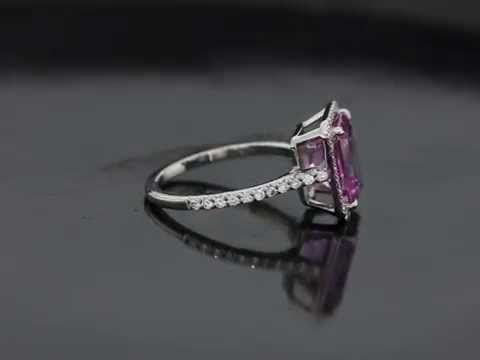 M.J. Custom Pink Sapphire Engagement Ring
