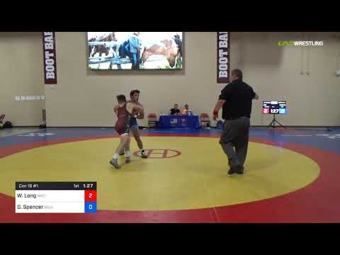 2018 Marine Corps US Open/UWW Junior Freestyle 65 Con 16 #1 - Wyatt Long (NMC-RTC) Vs. Denton Spen
