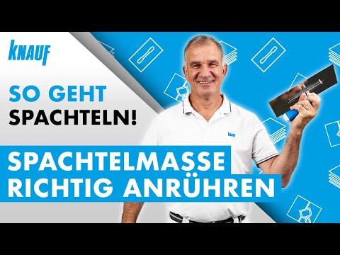 Gips Spachtelmasse anrühren | So geht Spachteln