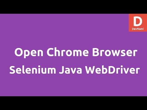 Open Chrome Browser using Selenium 2 Java WebDriver