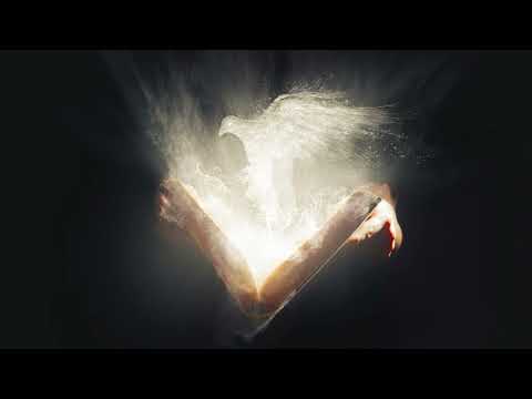 White Holy Spirit Dove Rising From Bible Bright Light 4K Christian Worship Background Motion Loop
