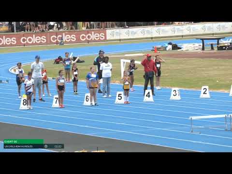 Girls U09 60m Hurdles Heat 1: 2025/26 State Combined Event Championships
