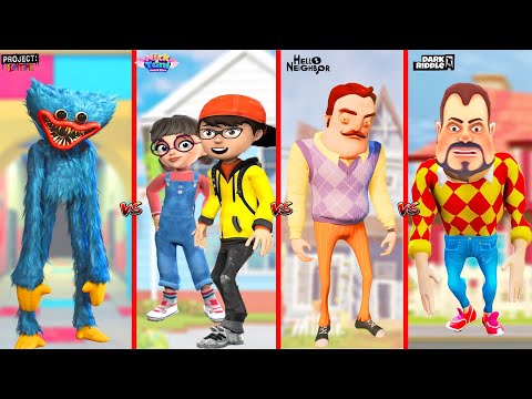 MUHTEŞEM KAPIŞMADA EFSANE OYUNLAR 😱 Poppy Playtime Dark Riddle Hello Neighbor