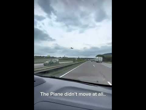 A plane stuck in the sky