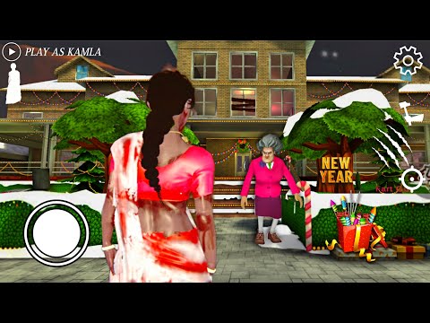 PLAYING AS KAMLA IN SCARY TEACHER 3D NEW YEAR UPDATE || KAMLA FOUND A SECRET GUN 