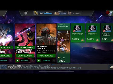 Variant 1.3.3 Ultron - boss - almost one shot with Thing, finished off with Hercules