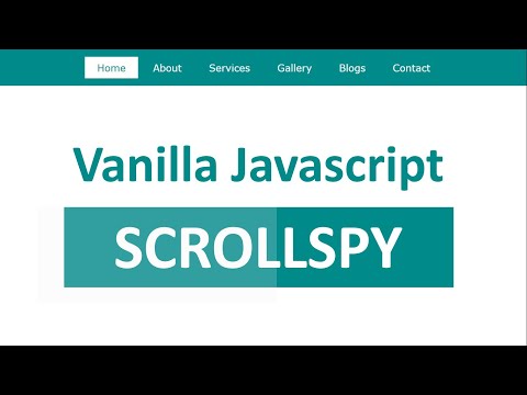 Scrollspy Using Html Css Vanilla Javascript