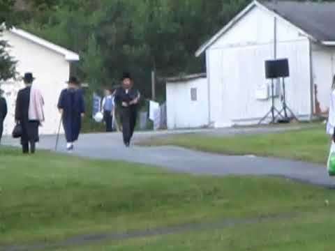 Bobov 45 Rebbe in camp in Parksville