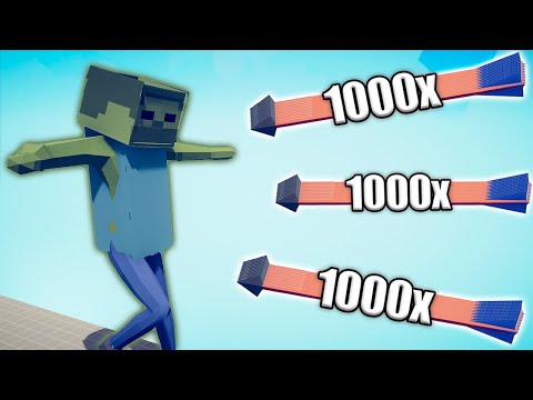 MINECRAFT ZOMBIE GIANT vs 1000x OVERPOWERED UNITS - TABS | Totally Accurate Battle Simulator 2023