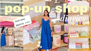 come with me to make $1000 at a pop-up shop // talking to customers, set-up & break down my booth