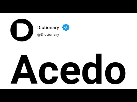 Acedo Meaning In English