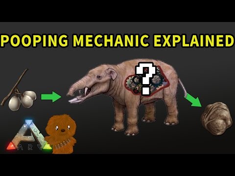 Ark Survival Evolved - Phiomia(Poop Machine) Poop Mechanic Explained