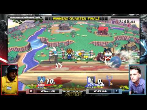 SSVII - YF|Ghey (Sonic) Vs. YF|JFK (Yoshi, Wii Fit Trainer) - Smash 4 WR3