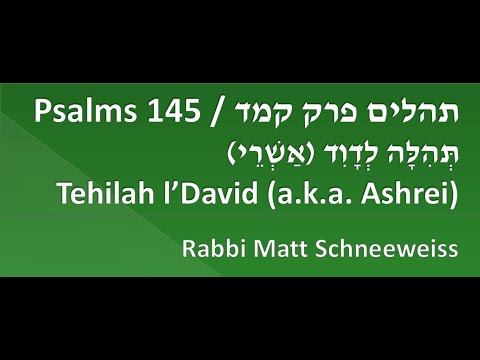 Tehilim 145: "Ashrei" (Part 1 - Translation)