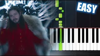 Post Malone - rockstar ft. 21 Savage - EASY Piano Tutorial by PlutaX