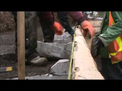 Lock+Load Retaining Wall Installation