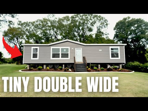 Tiny Double Wide w/ LOTS of Charm - Mobile Home Tour