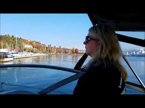 Ally docking our boat for the first time