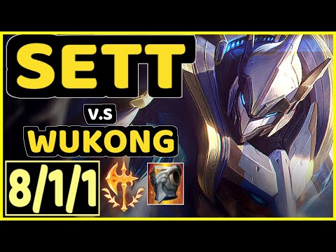 SCARFACE (SETT) vs WUKONG - 8/1/1 KDA TOP GAMEPLAY - EUW Ranked GRANDMASTER