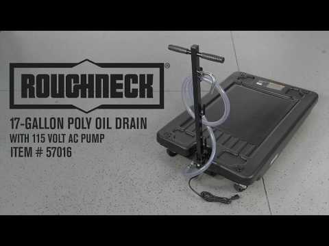 Roughneck 17-Gallon Poly Oil Drain  With 115 Volt AC Pump