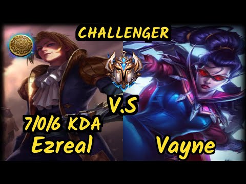 Luger (EZREAL) vs VAYNE - 7/0/6 KDA BOTTOM ADC CHALLENGER GAMEPLAY - EUW