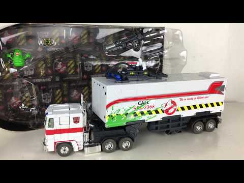 Transformers X Ghostbusters Ecto 35 Anniversary MP10G Optimus Prime UNBOXING