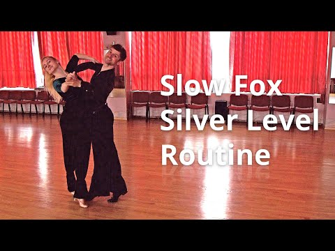 Slow Foxtrot Silver Level Choreography | Running Natural Weave, Hover Cross