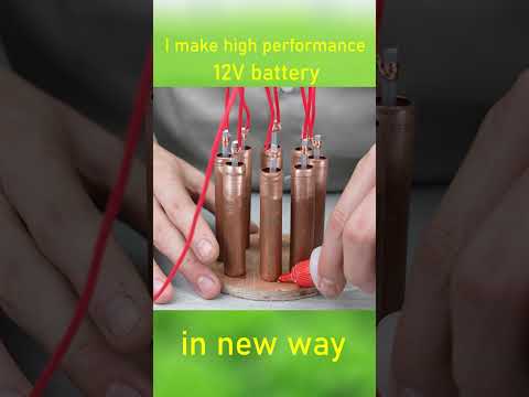 Ich stelle Hochleistungs-12-V-Batterien auf neue Weise her #shorts