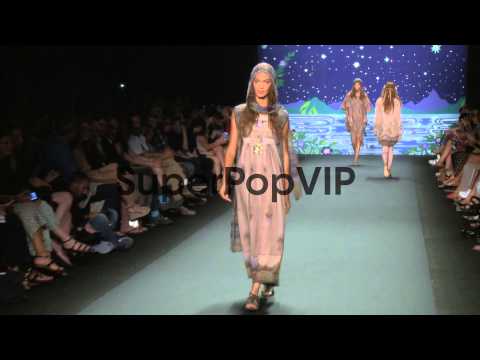 Models walk the runway at Anna Sui - Spring 2014 Mercedes...