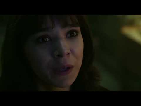 Bumblebee (2018) official teaser trailer frame of Charlie and the yellow VW Beetle in the garage