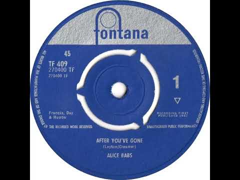 UK New Entry 1963 (166) Alice Babs - After You've Gone