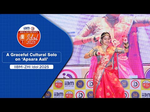 A graceful cultural solo on ‘Apsara Aali’ at IIBM-ZHI Idol 2025 — Tradition in Motion.