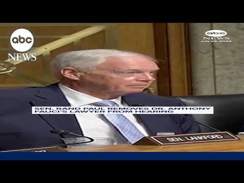 Sen. Rand Paul removes Dr. Anthony Fauci's lawyer from hearing