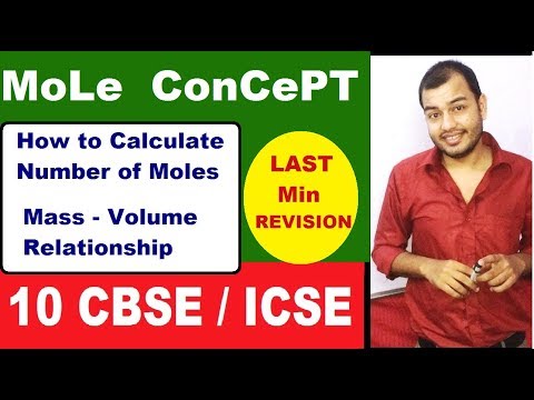 Mole ConcepT 01 | How To CalcuLate Number of Moles | Mass Volume Relationship | Revision Video