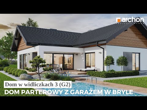 Dom w widliczkach 3 (G2) –  Dom parterowy z garażem w bryle I ARCHON+ Projekty Domów