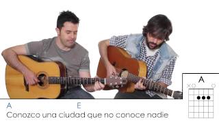 Azul y Blanco de El Pescao en acústico con acordes para guitarra