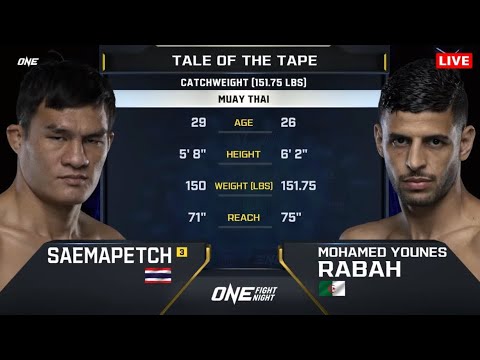 Mohamed Younes Rabah 🇩🇿vs Saemapetch🇹🇭: ONE FightNight 17 -