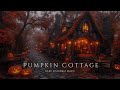 Cozy Pumpkin Cottage In Autumn Mist Gothic Halloween Ambience Dark Academia Piano Violin
