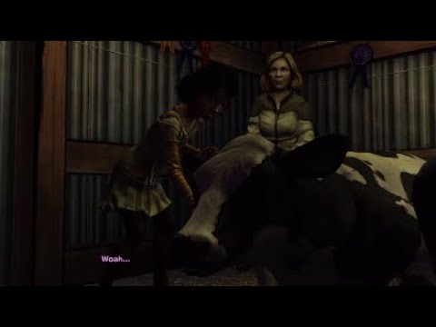 The Walking Dead: Clementine and AJ lick a salt lick