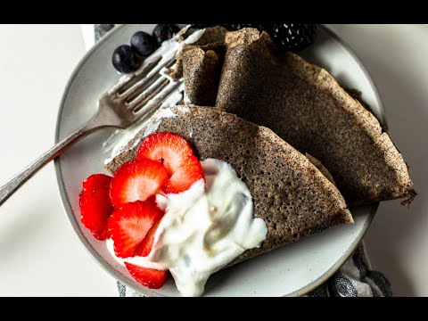BLENDER BUCKWHEAT CREPES RECIPE | Gluten Free Easy Breakfast Recipe High Protein Kid Approved
