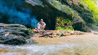 Survival alone in the ravine, cook, create a warm shelter./tuongtonhao