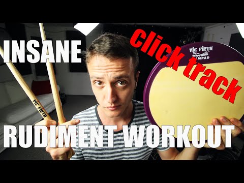 Insane Rudiment Workout (Click Track) - Daily Drum Lesson