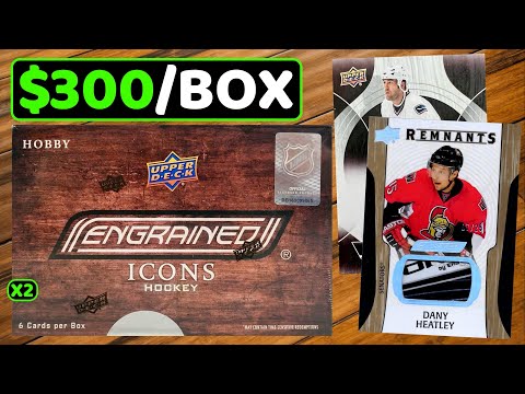 GETTING GOOD WOOD! - 2024-25 Upper Deck Engrained Icons Hockey Hobby Box Break x2