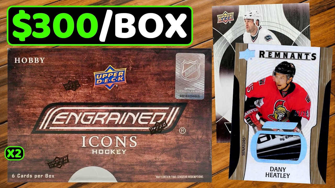 GETTING GOOD WOOD! - 2024-25 Upper Deck Engrained Icons Hockey Hobby Box Break x2