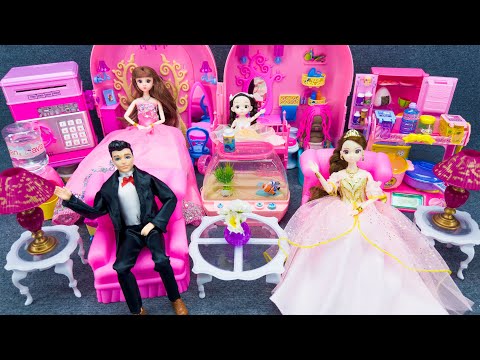 20 Minutes Satisfying Unboxing Princess Furniture PlaySet, Barbie Baby Doll Play Toys ASMR Review