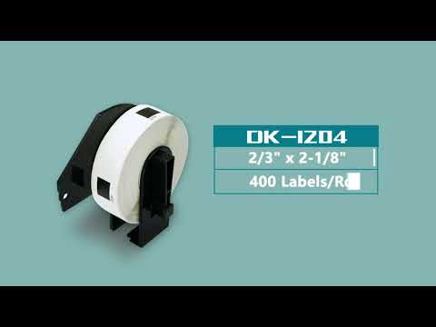 Brother DK-1204 Small Labels Size:2/3" x 2-1/8"(17mm x 54mm)
