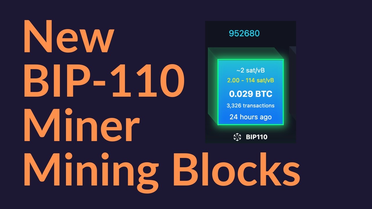 New BIP-110 Miner Mining Blocks