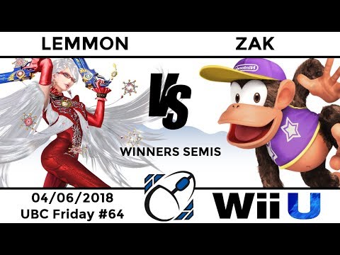 UBC Friday #64: Winners Semis - Lemmon (Bayonetta, Zero Suit Samus) vs Zak (Diddy Kong)