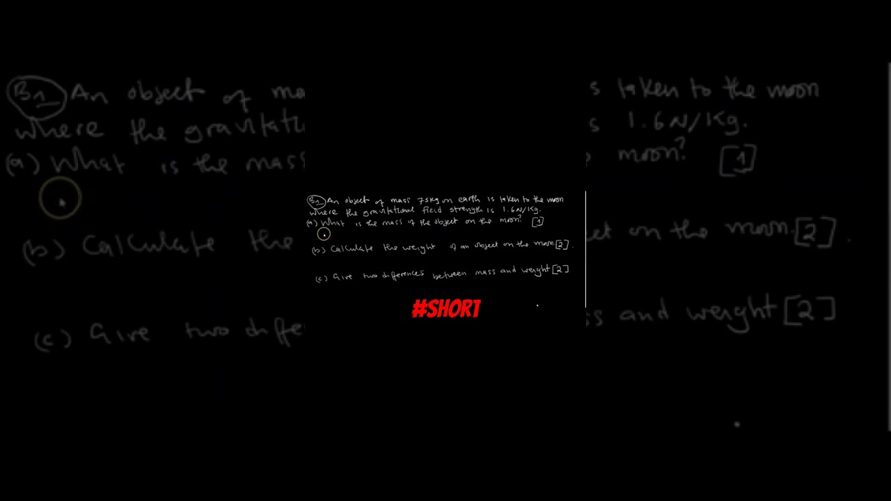 mass and weight question